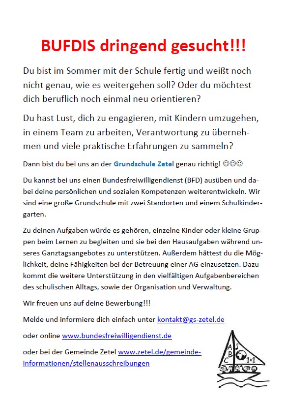 Bufdis gesucht
